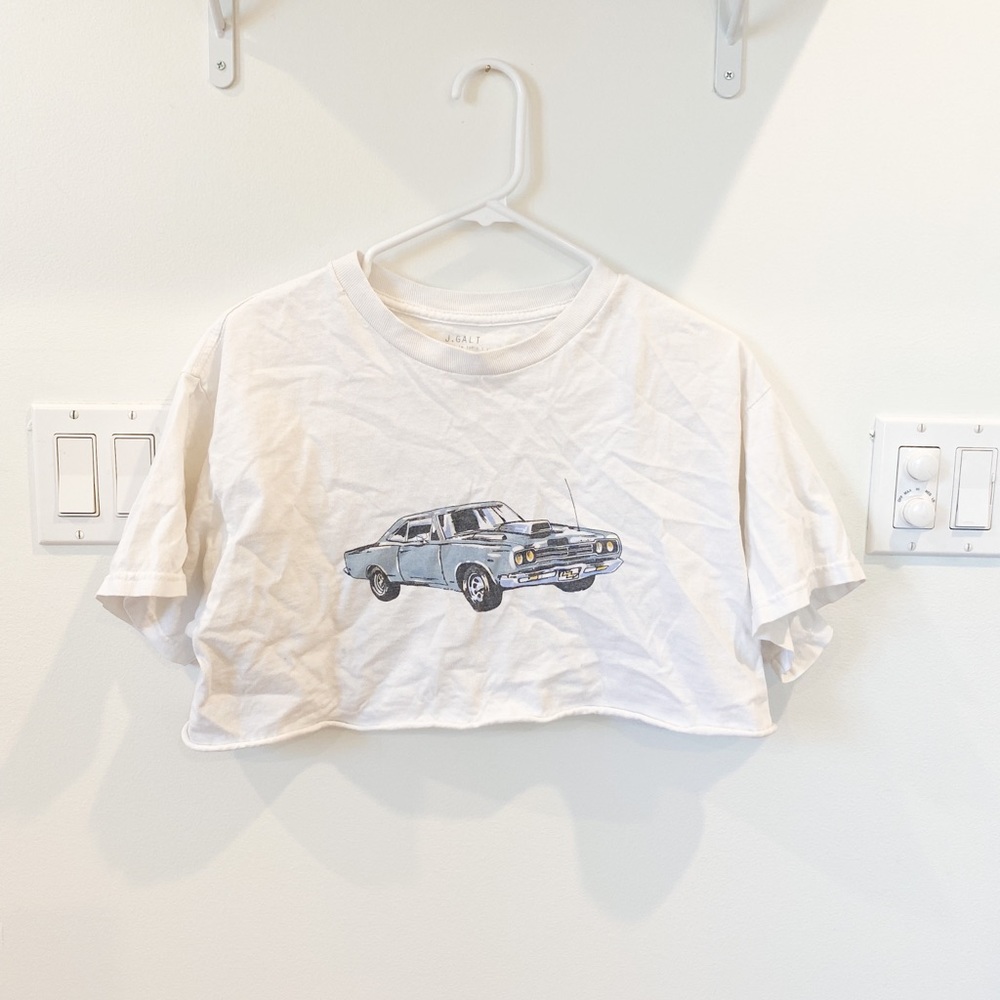 John galt cropped car shirt, brandy Melville